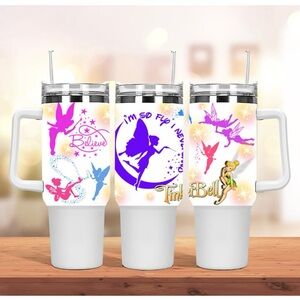 Disney Tinkerbell 40 oz Tumbler/Water bottle/Mug with hand carry handle.